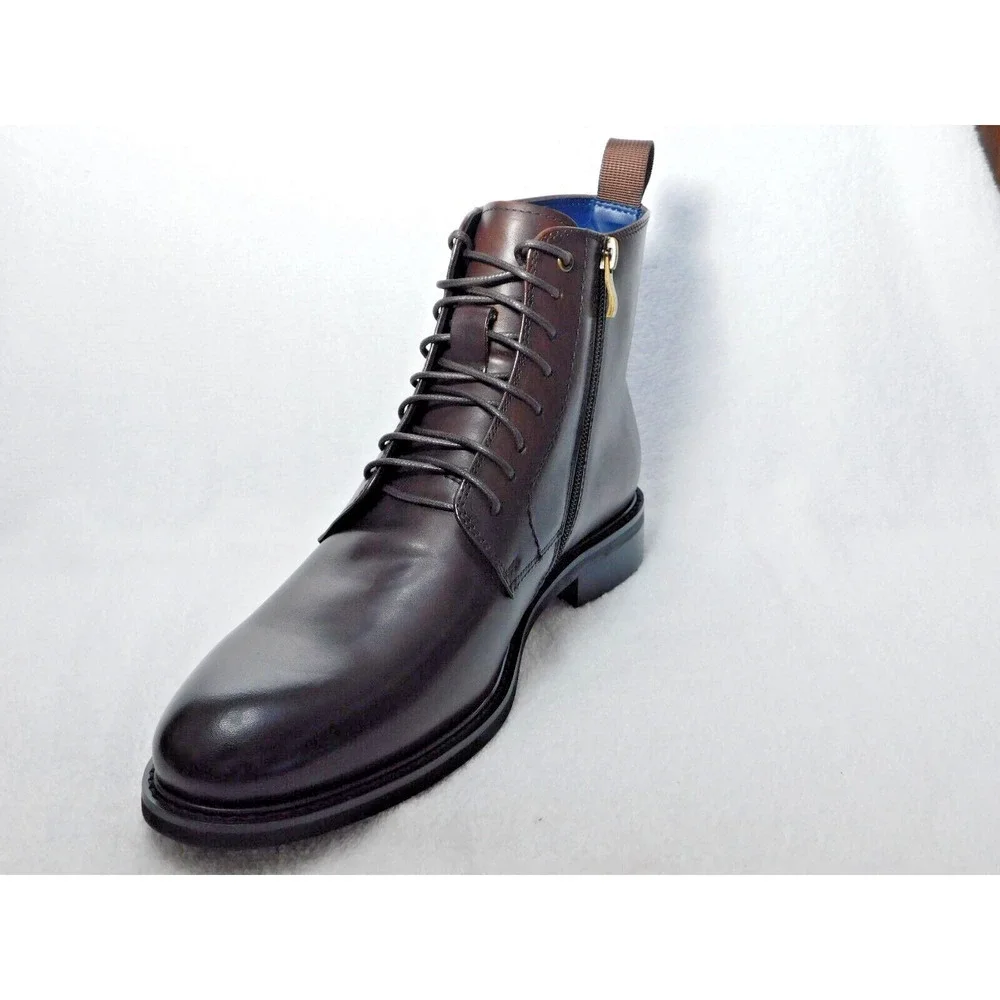 M25 Steve Madden Brown Yenith Men's Lace Up Leather Boot 11.5 M